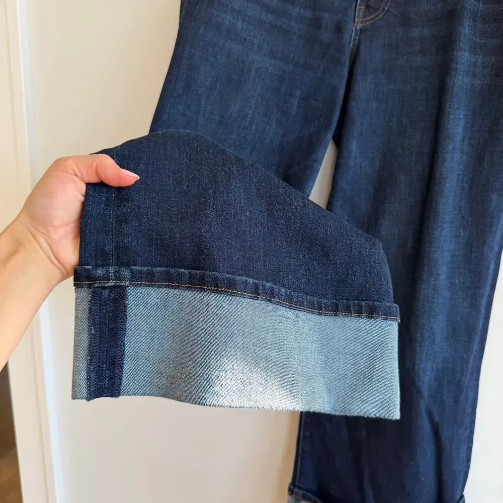 KUT From The Kloth Meg Fab Ab Wide Leg Wide Leg Cuffed Hem Jeans Blue 10 - Picture 6 of 10